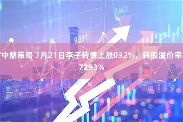 中鼎策略 7月21日李子转债上涨032%，转股溢价率7293%