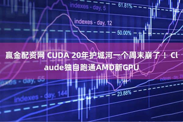 赢金配资网 CUDA 20年护城河一个周末崩了 !Claude独自跑通AMD新GPU